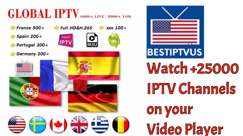 Watch +25000 IPTV Channels on your favorite Video Player