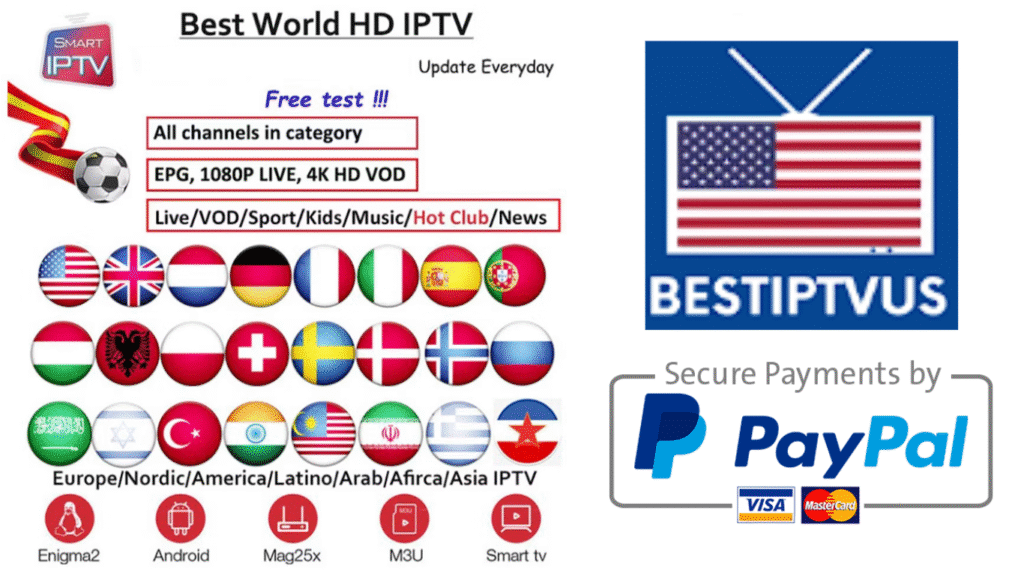 Best IPTV Subscription in the USA, Europe, and Asia